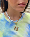 Retro Pearl Initial Lust Necklace - marfemme
