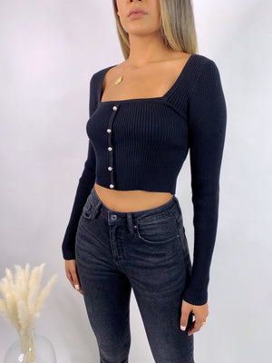 Perla Crop Sweater Top - marfemme